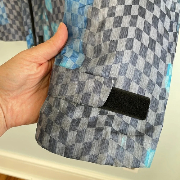 Volkl Big Mountain Womens medium size 8 Ski jacket blue check pattern sensortex - Picture 5 of 12